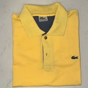 Lacoste brand new Yellow polo shirt slim fit